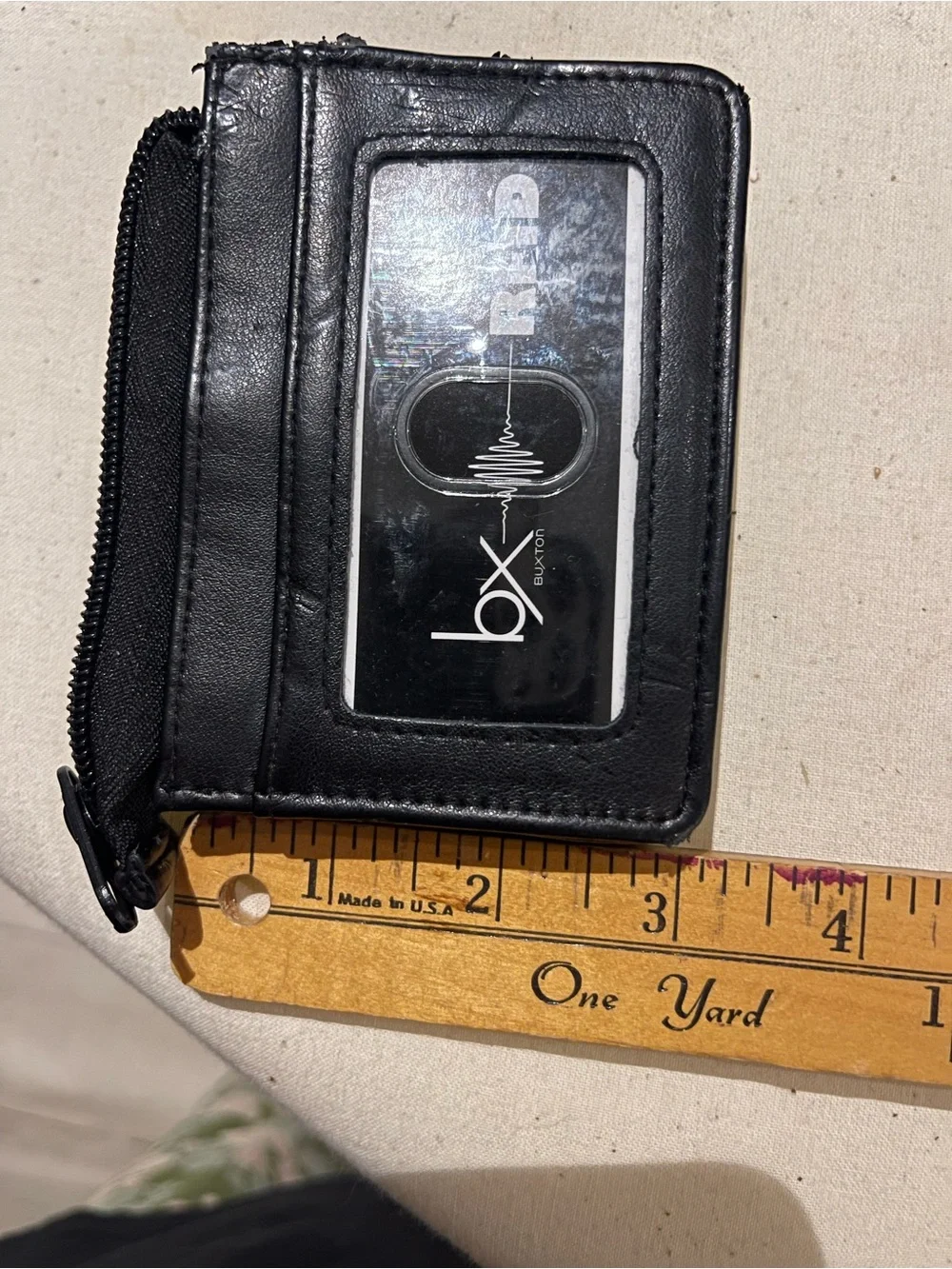 Buxton Black RFID Phone Wallet with ID Window